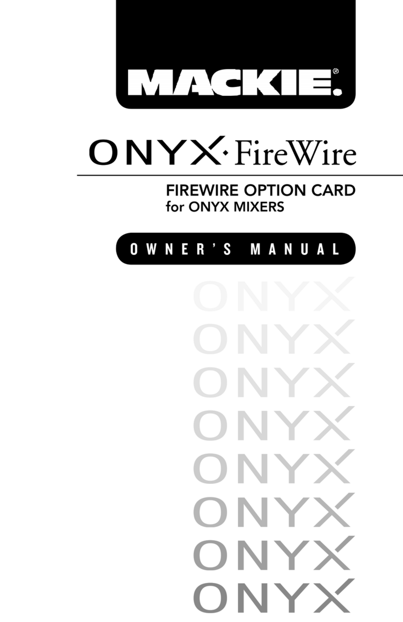 Mackie FireWire User manual