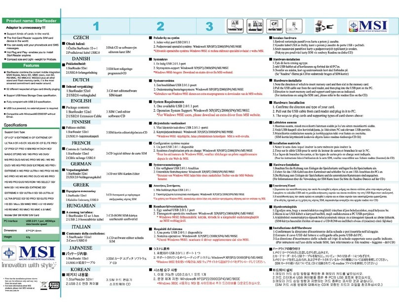 MSI StarReader User manual