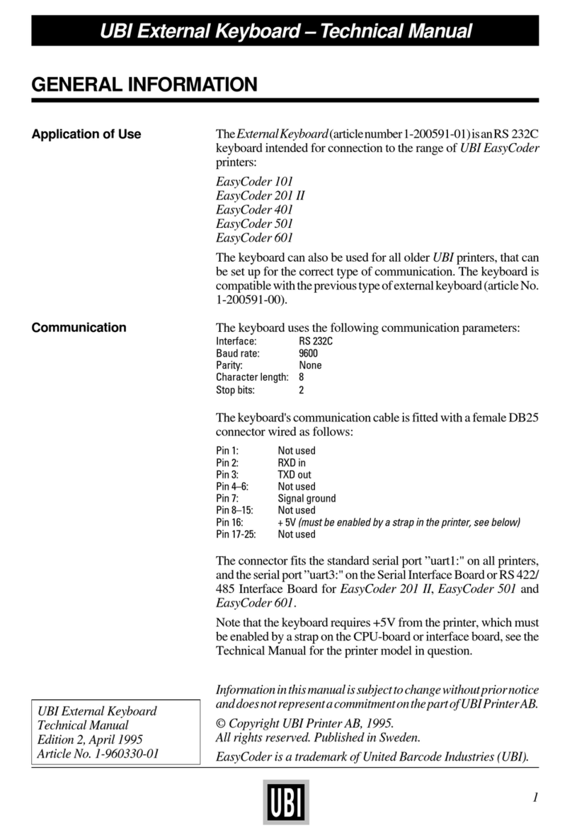 UBI EasyCoder 101 User manual