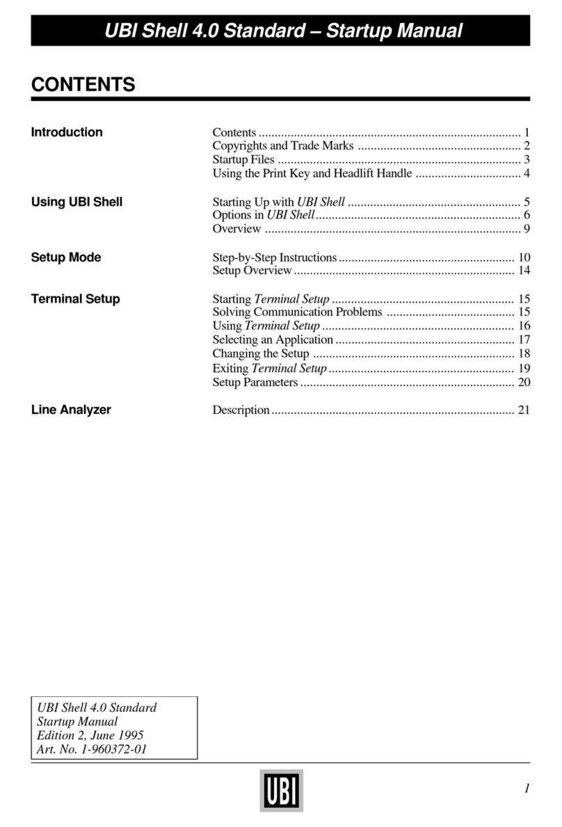 UBI EasyCoder 101 Installation and operation manual