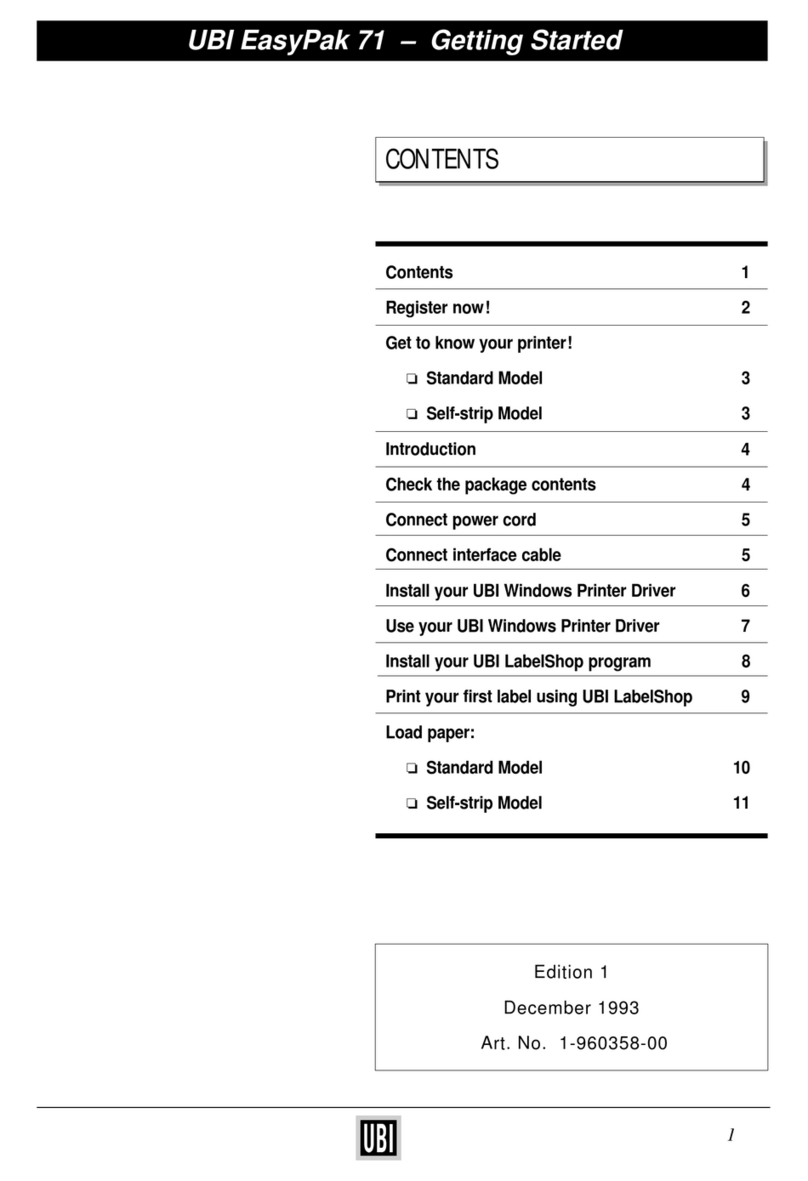 UBI EasyCoder 71 User manual