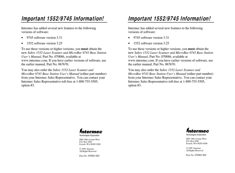 Intermec Microbar 9745 Base Station User manual