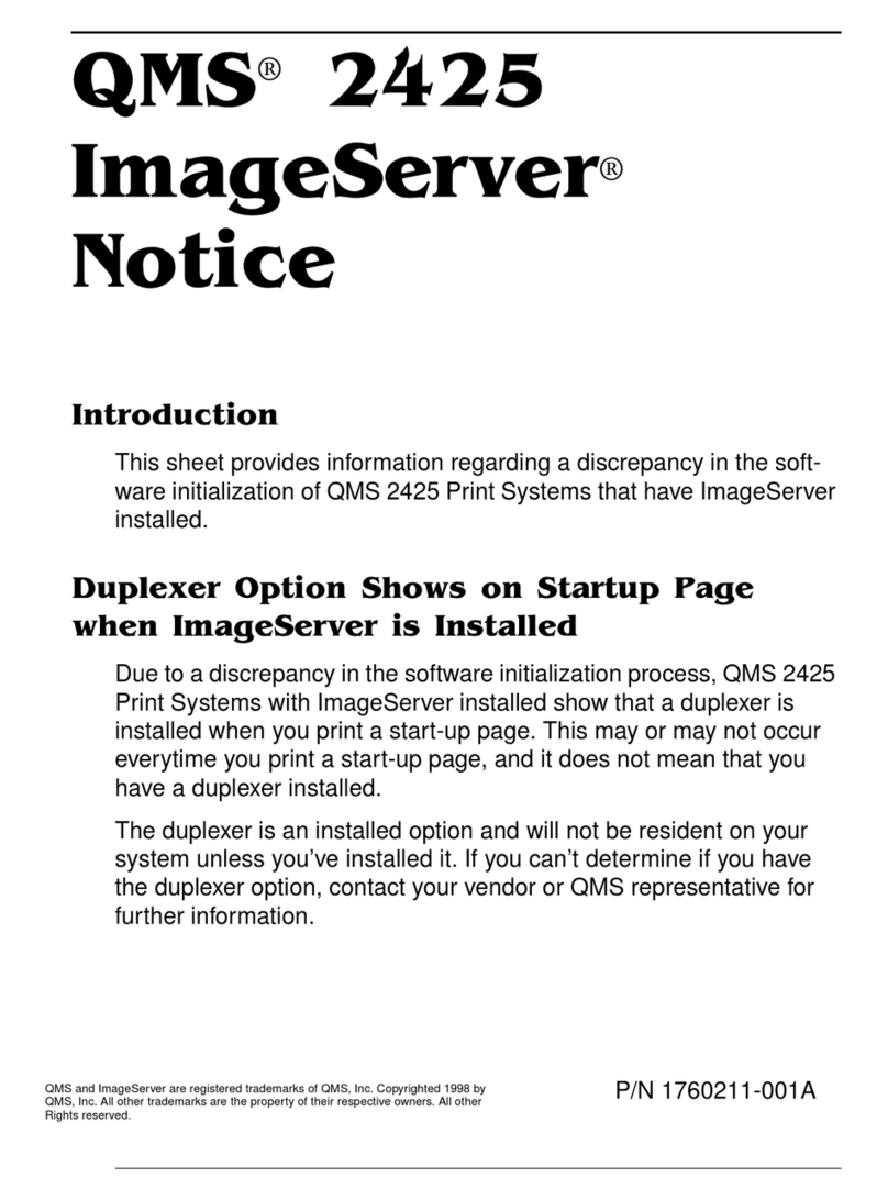 QMS 2425 Dimensions