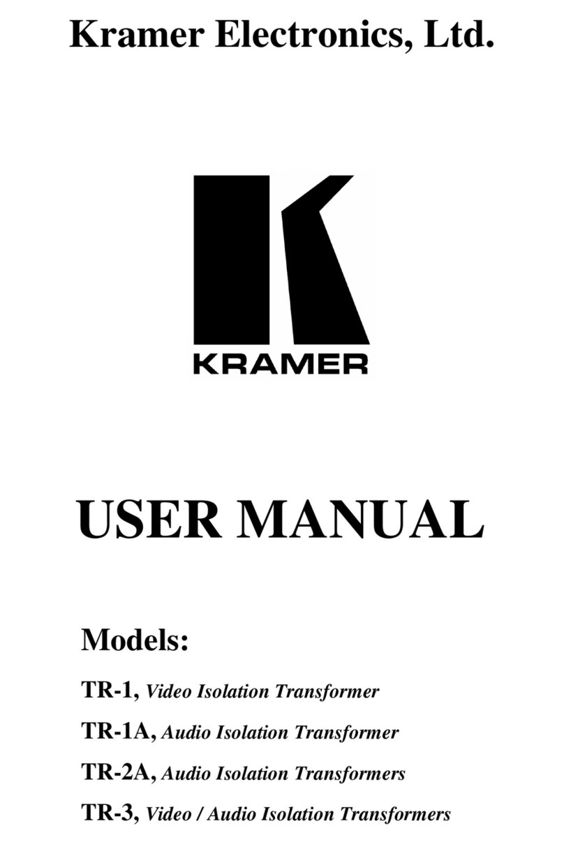 Kramer TR-1 User manual