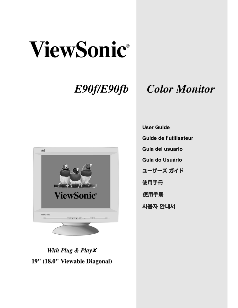 ViewSonic E90F - 19" CRT Display User manual
