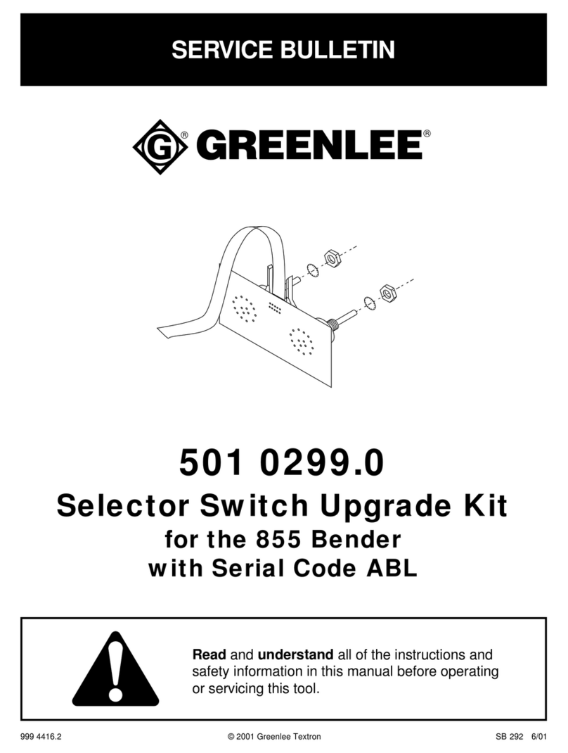 Greenlee 855 Reference manual