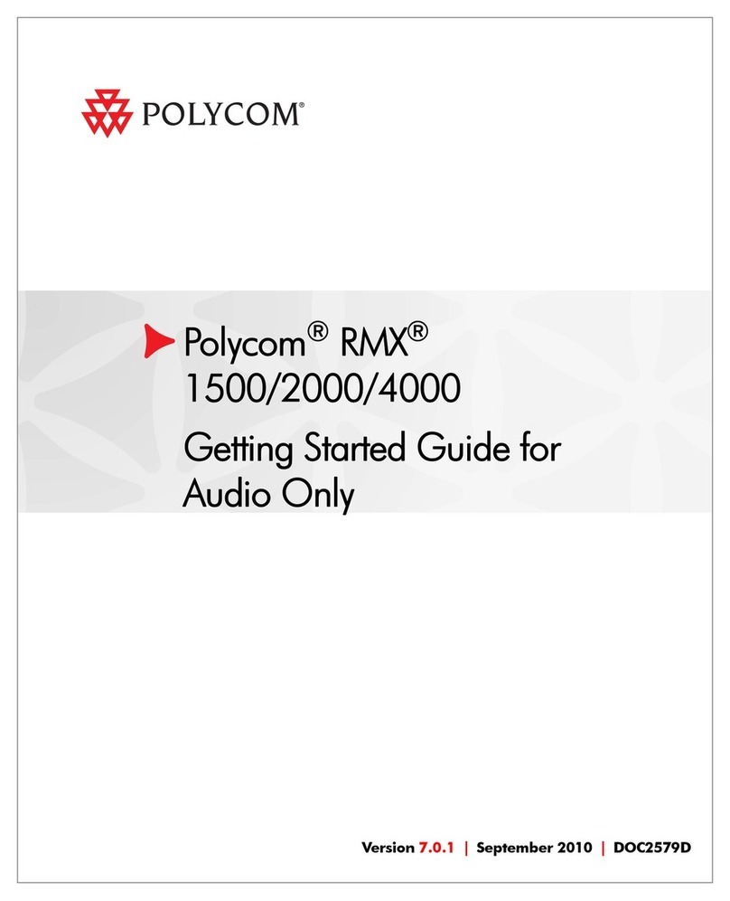 Polycom RMX DOC2579D User manual Polycom RMX DOC2579D User manual