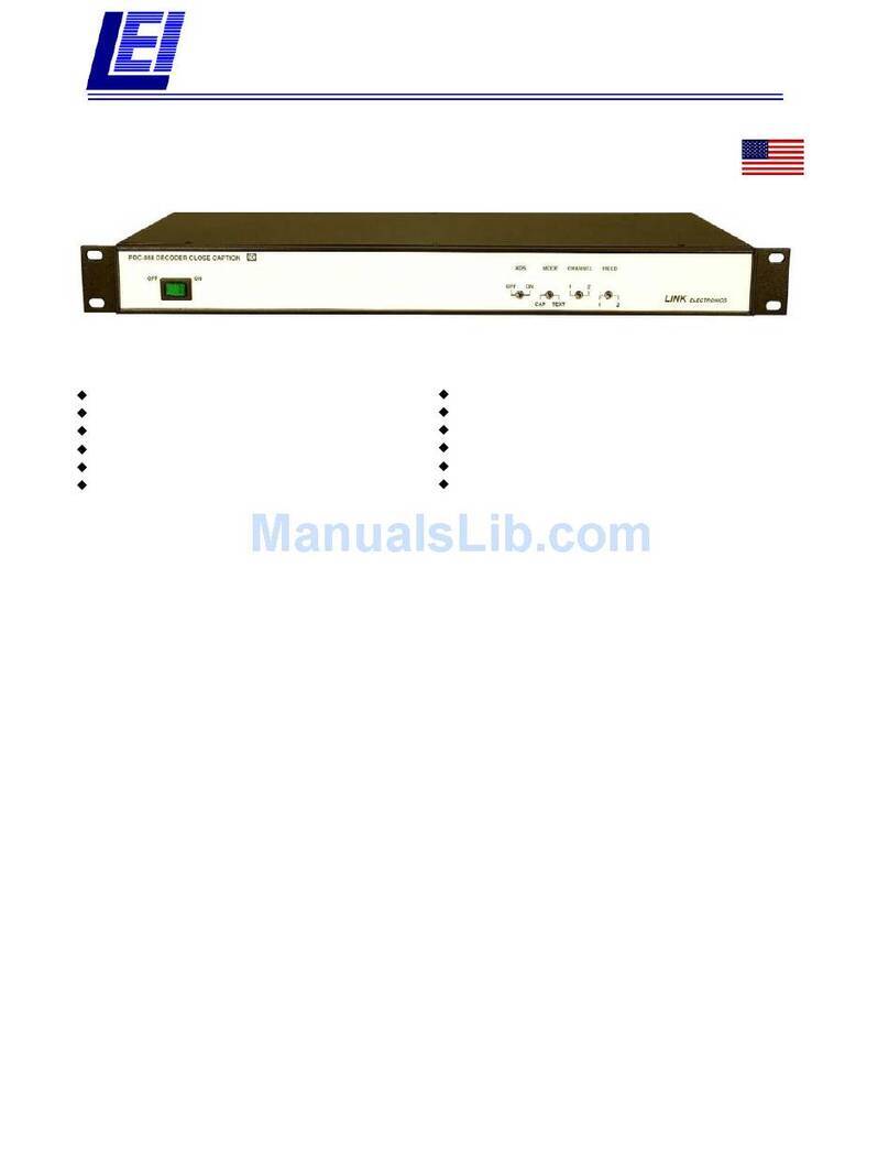 Link Closed Caption Decoder PDC-888 User manual