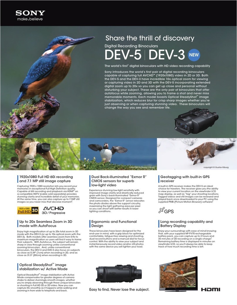 Sony DEV-3 Digital Recording Binoculars User manual