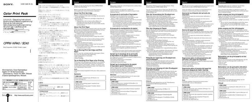 Sony CPPM-NR40 User manual