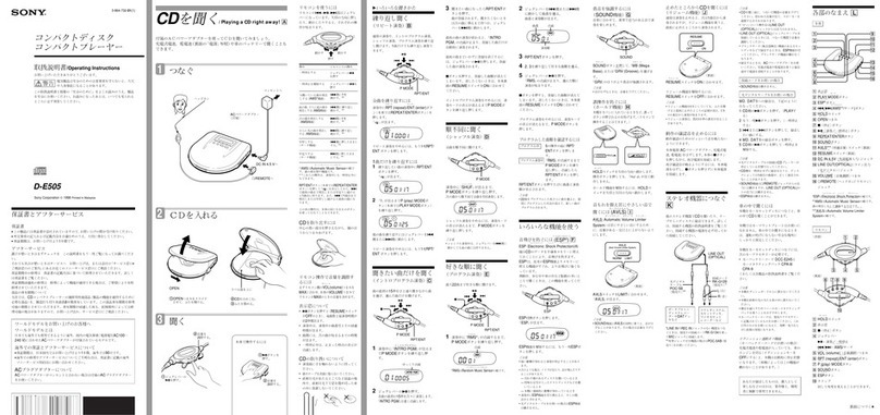 Sony D-E505 User manual