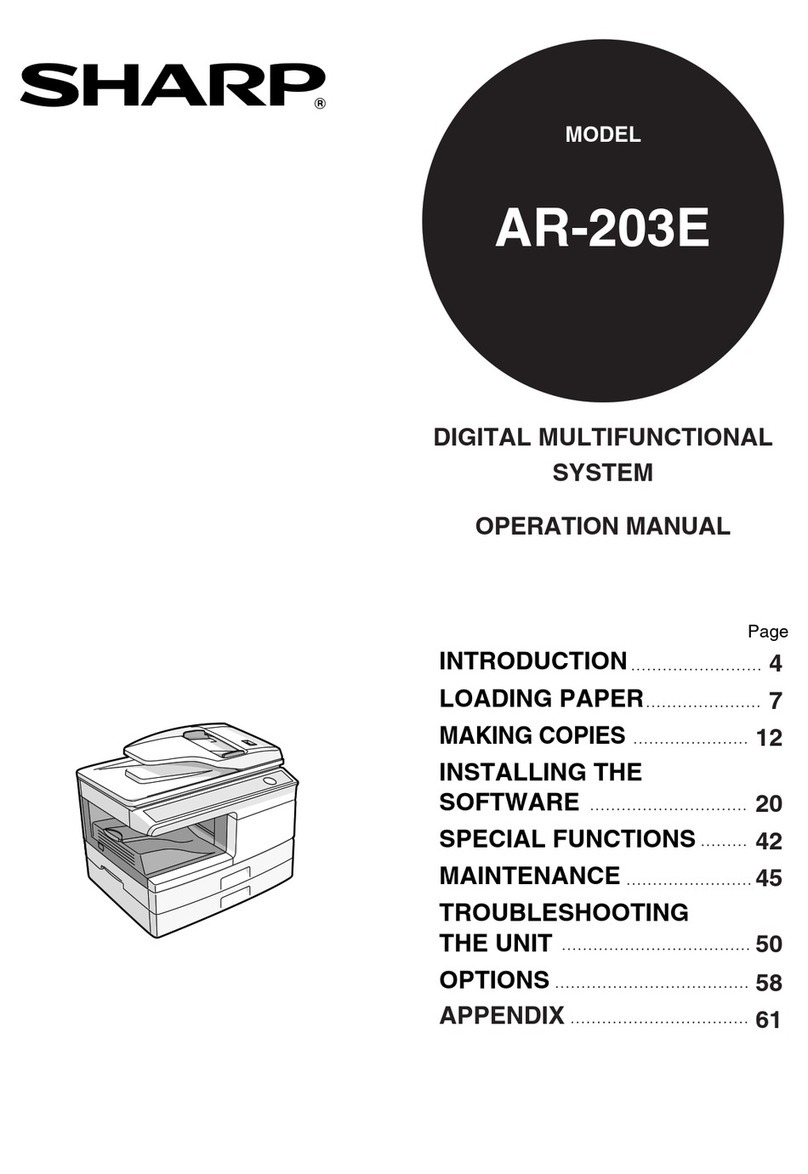 Sharp AR-203E X User manual