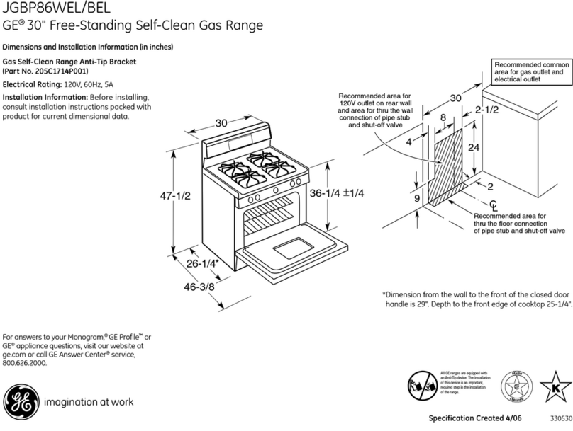 GE JGBP86BELBB Manual
