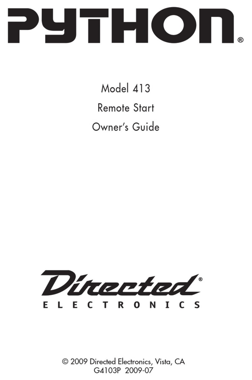 Directed Electronics PYTHON 413 User manual