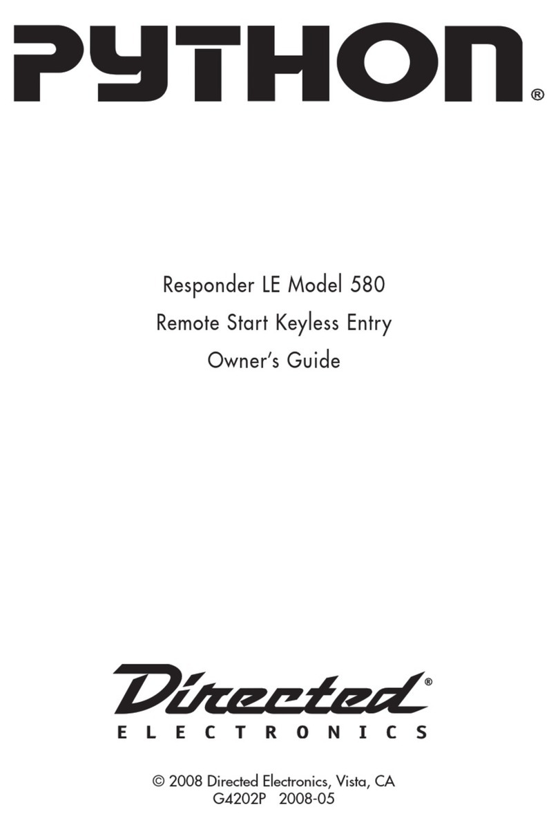 Directed Electronics Python 580 User manual