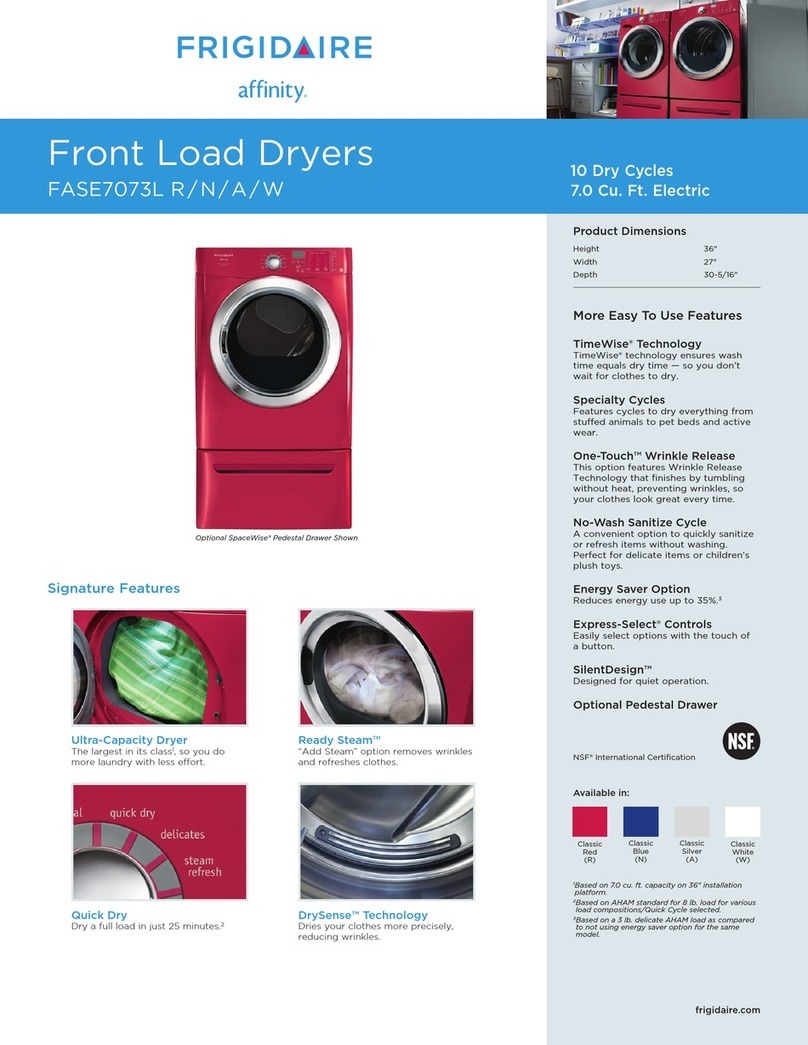 Frigidaire Affinity FASE7073L User manual