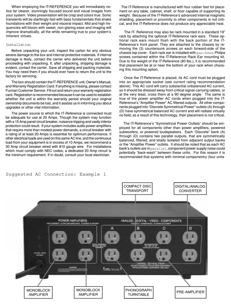 Furman ITReference15 User manual