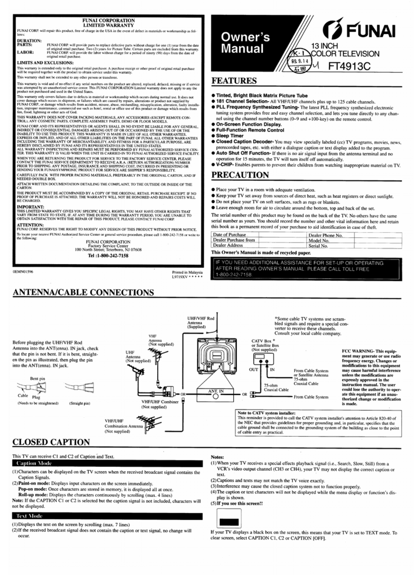 FUNAI FT4913C User manual