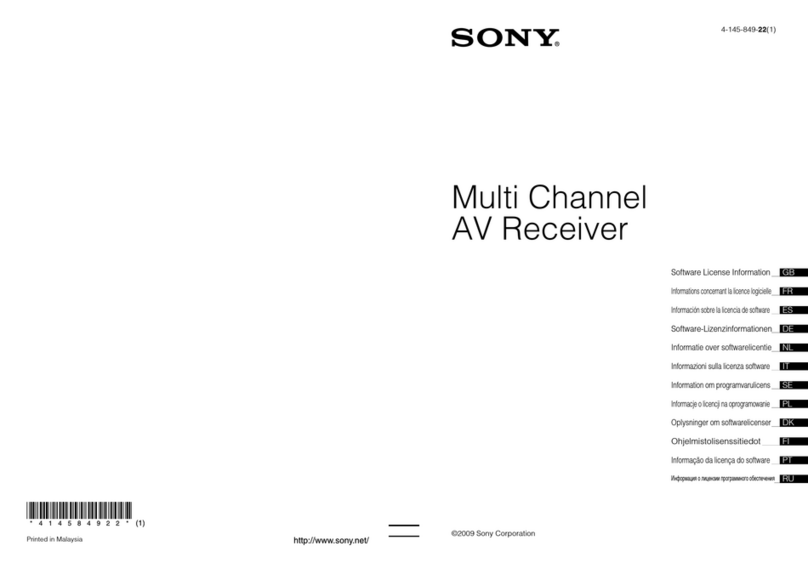 Sony STR-DA5500ES Installation instructions manual