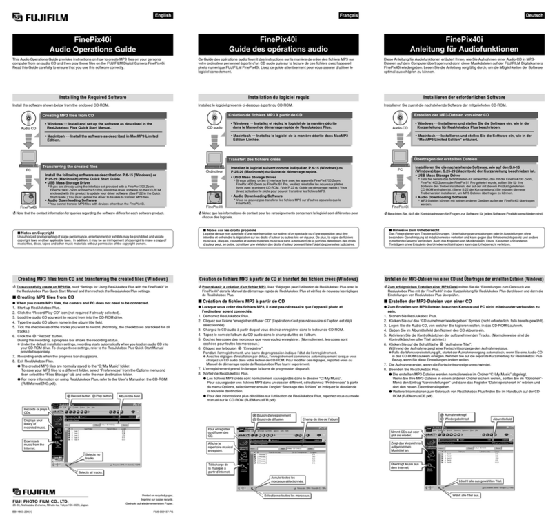 FujiFilm FinePix 40i Guide