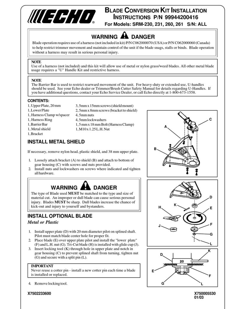 Echo BLADE CONVERSION KIT 231 User manual