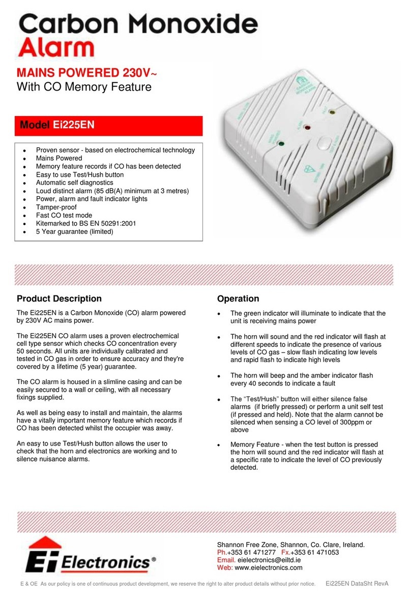 Ei Electronics Carbon Monoxide Alarm Ei 225EN User manual