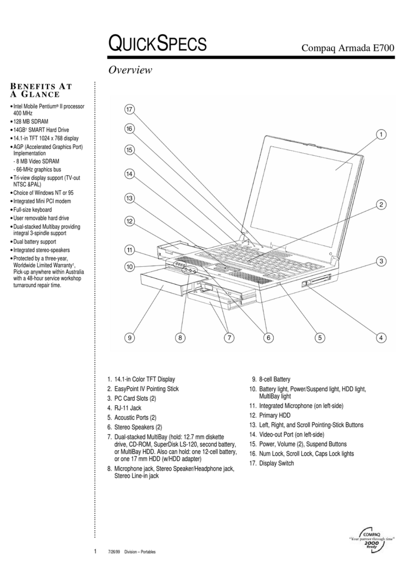 Compaq Armada E700 Series User instructions