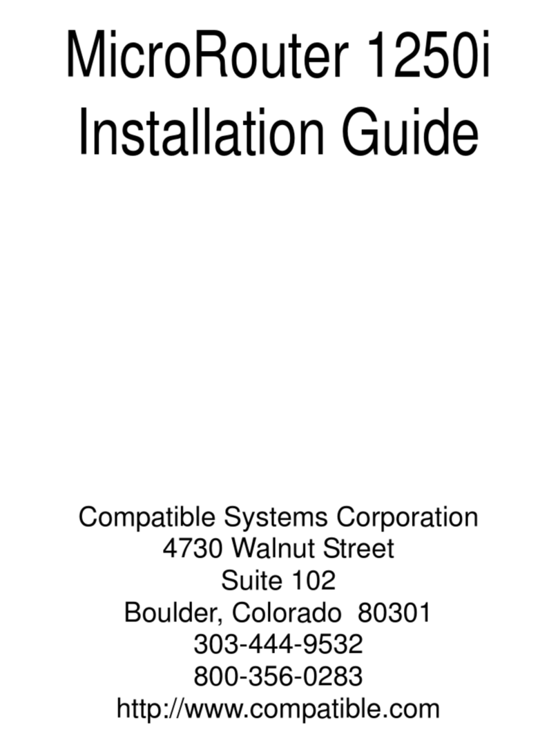 Compatible Systems MicroRouter 1250i User manual Compatible Systems MicroRouter 1250i User manual
