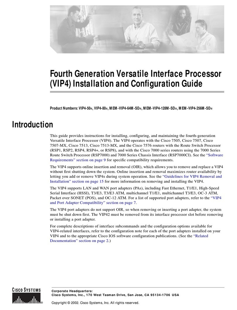 Cisco Fourth-Generation Versatile Interface Processor... Operator's manual