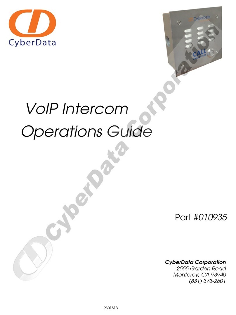 CyberData VoIP Desktop Intercom User manual