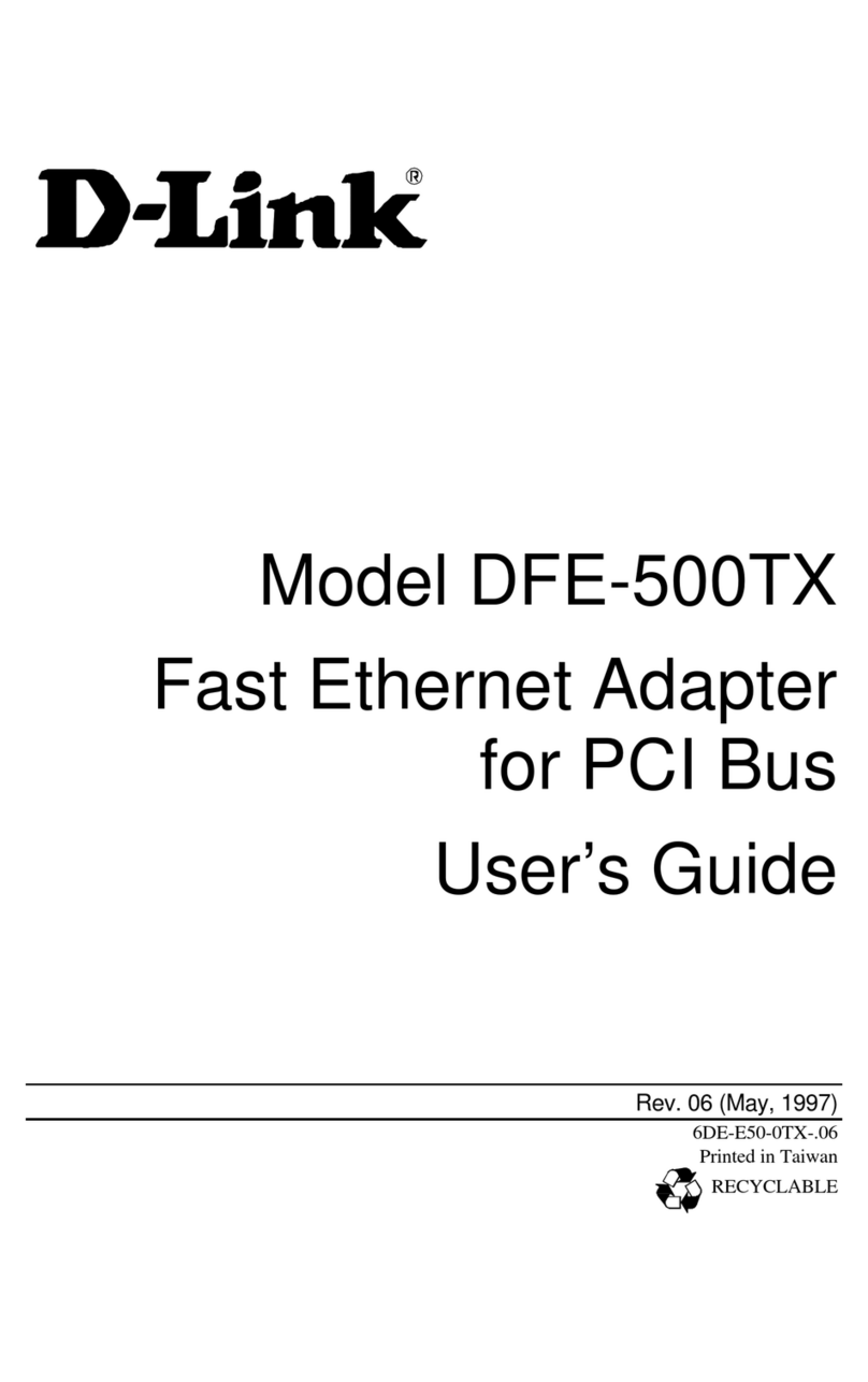 D-Link DFE-500TX ProFAST 10/100 User manual