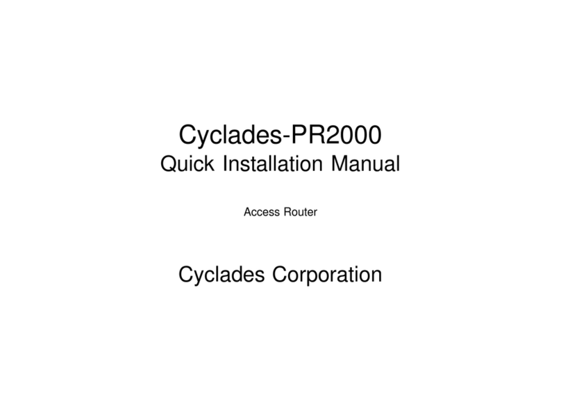 Cyclades Access Router Cyclades-PR2000 Operating and maintenance instructions