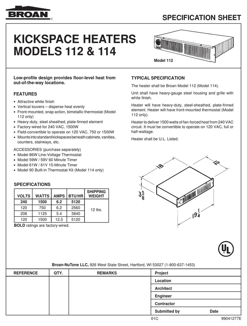 Broan 112 User manual