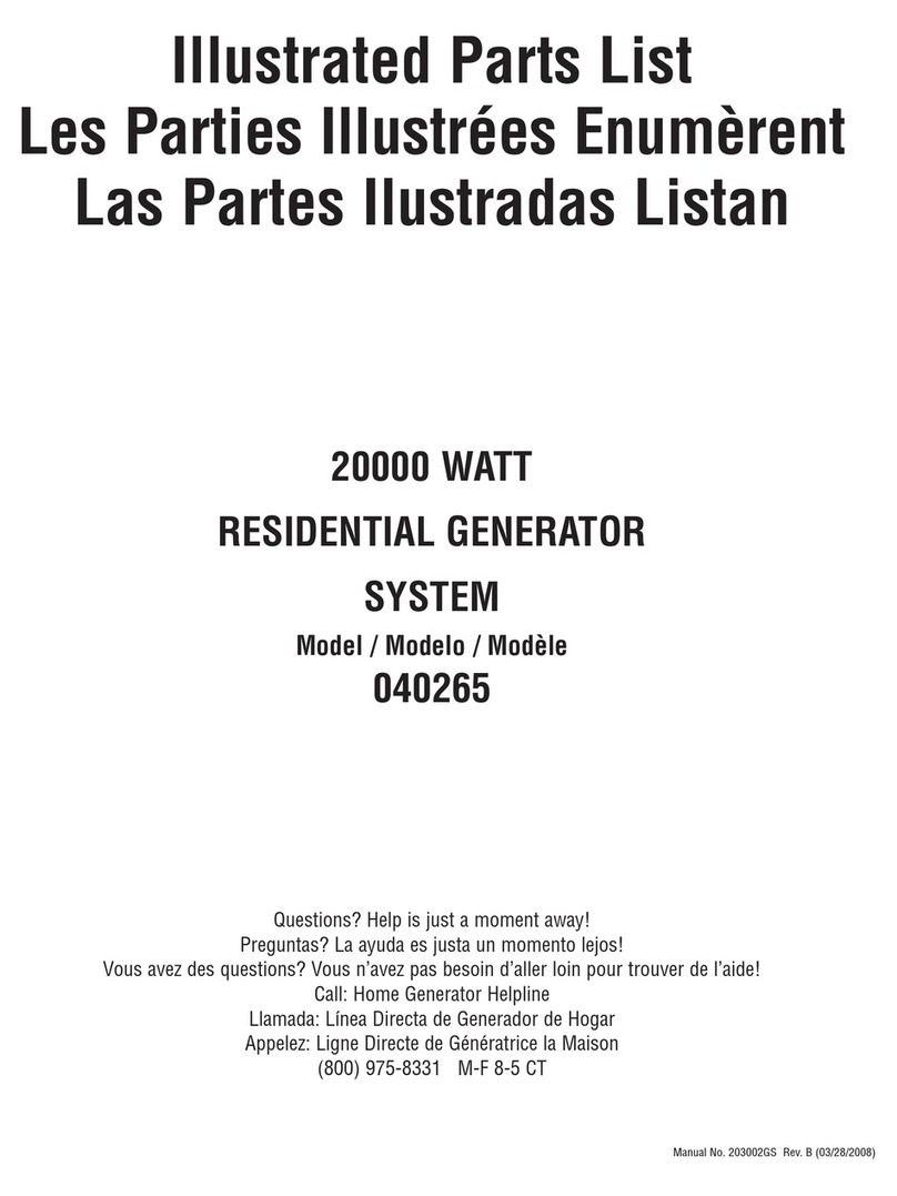 Briggs & Stratton 40265 Illustrated parts list