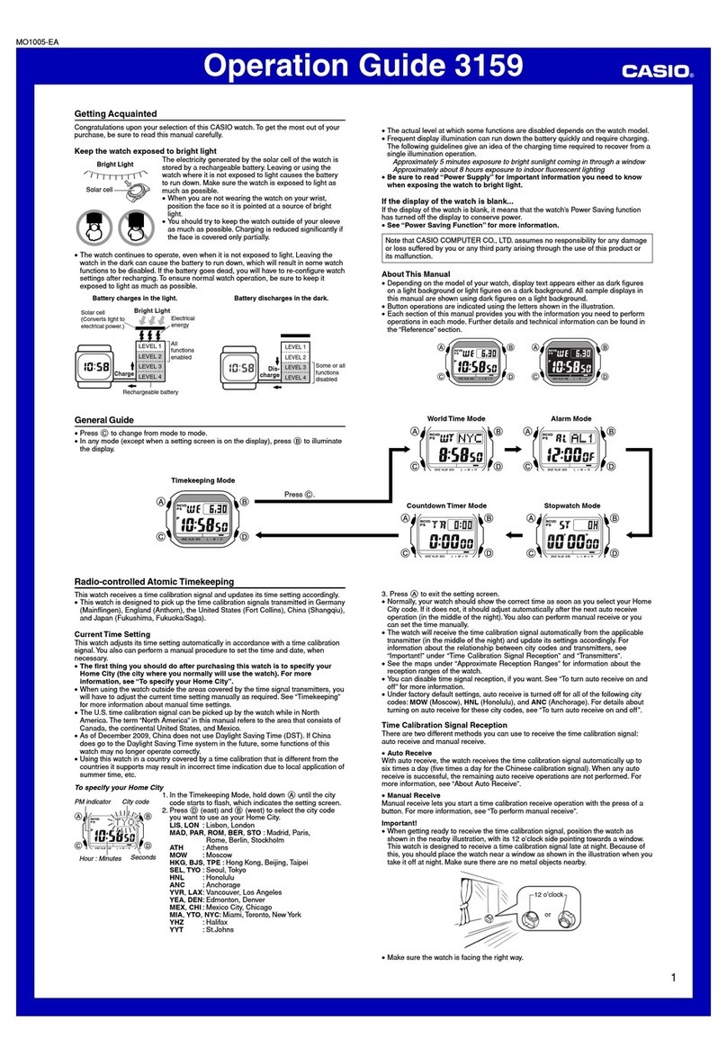 Casio 3159 User manual
