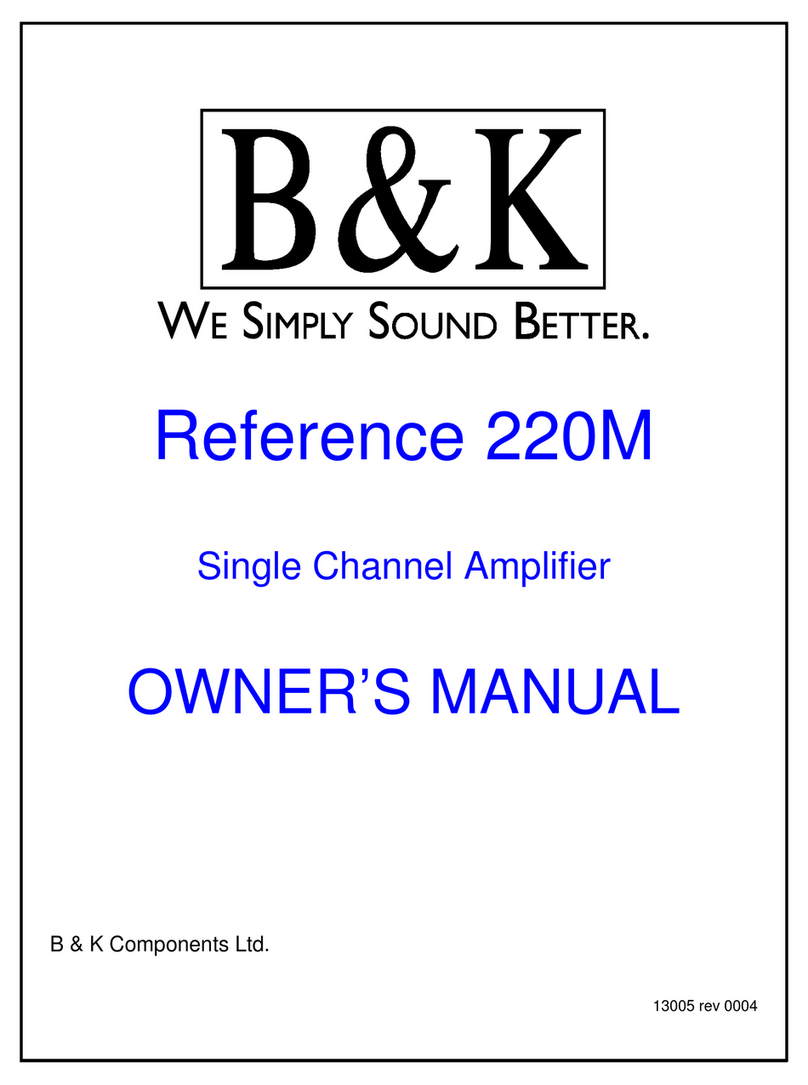 B&K Reference 220M User manual
