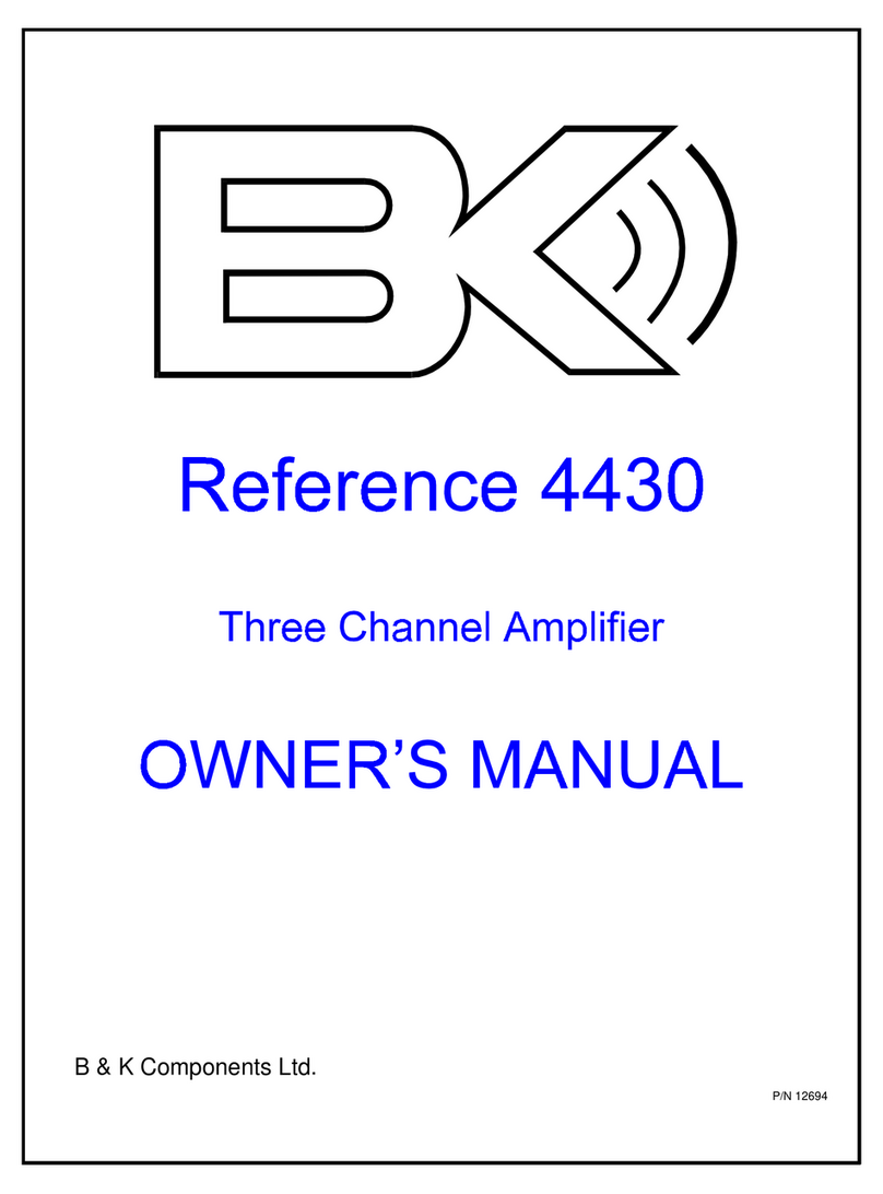 B&K Reference 4430 User manual
