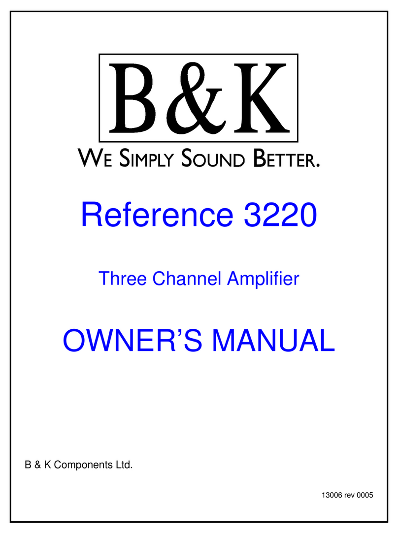 B&K Reference 3220 User manual