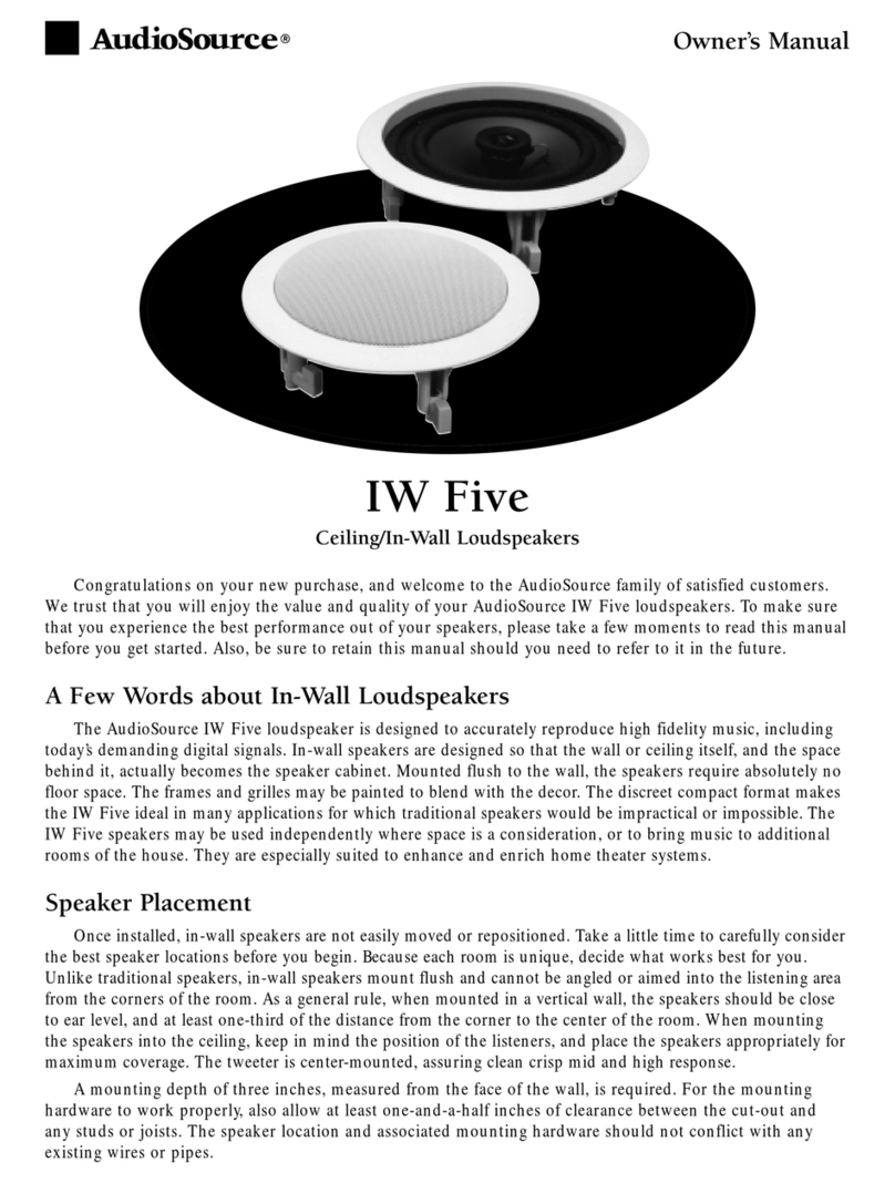 AudioSource IW Five User manual