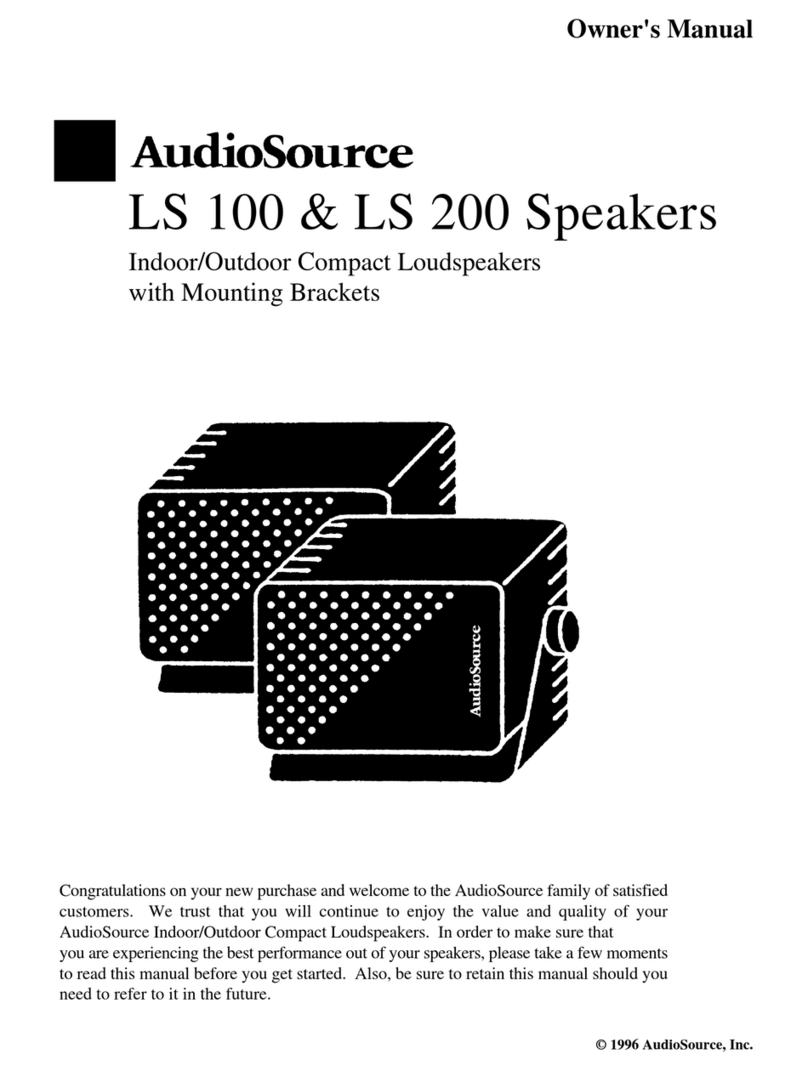 AudioSource LS 200 User manual