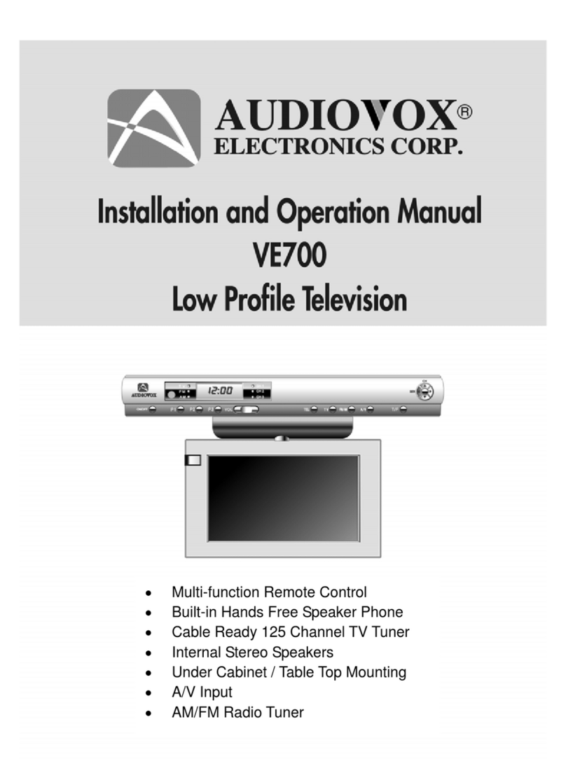 Audiovox VE 700 User manual
