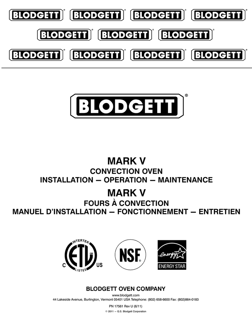 Blodgett Mark V User manual