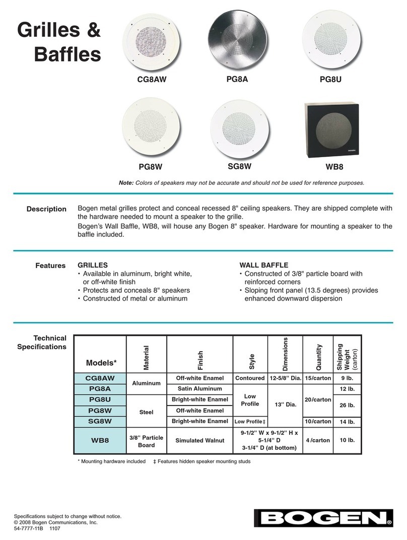 Bogen CG8A User manual
