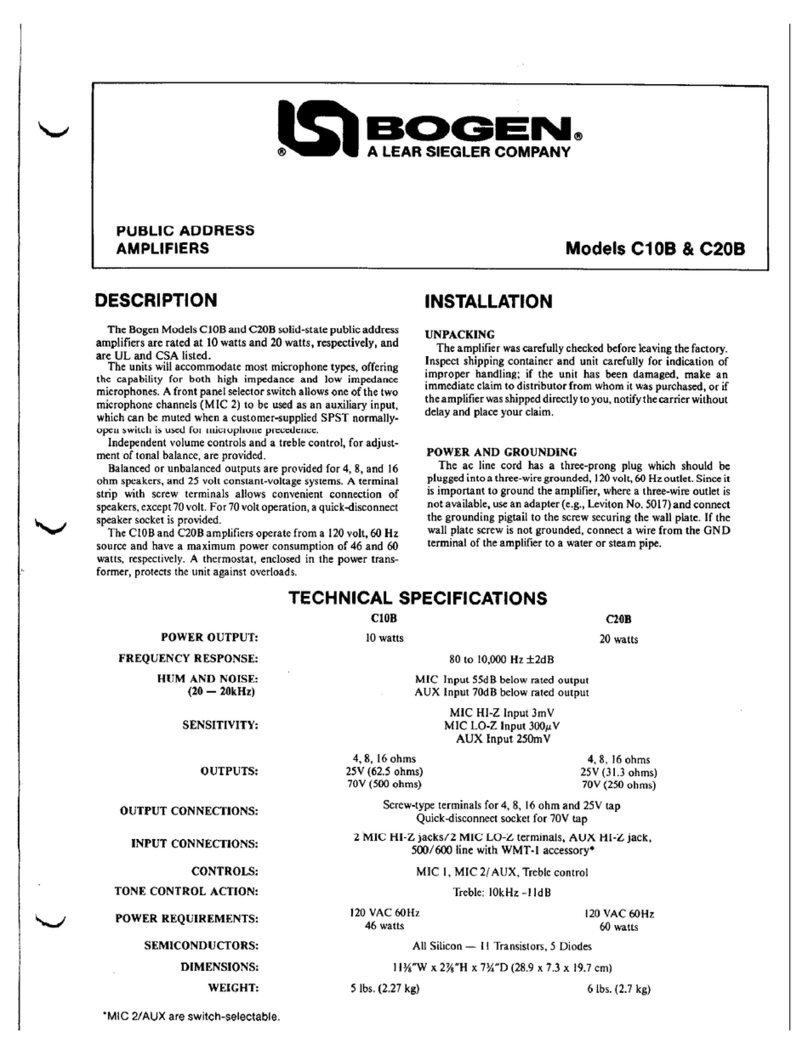 Bogen C10B User manual