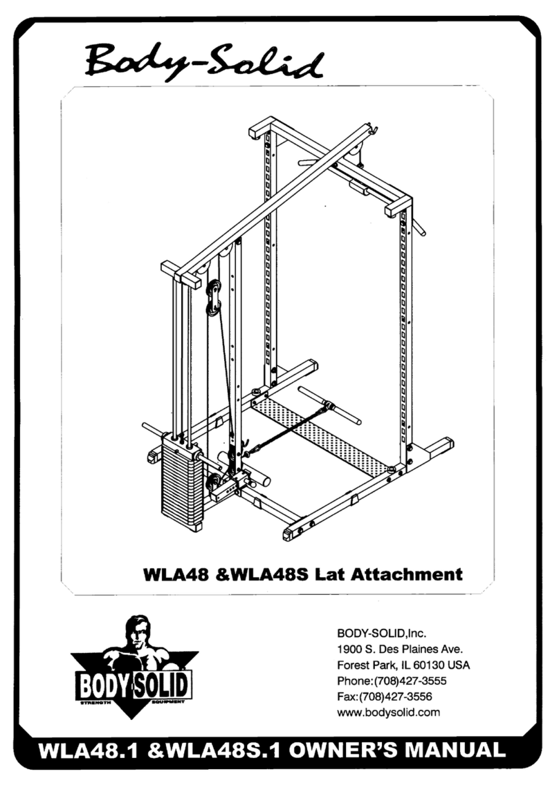 Body Solid LAT-ATTACHMENT WLA48 User manual