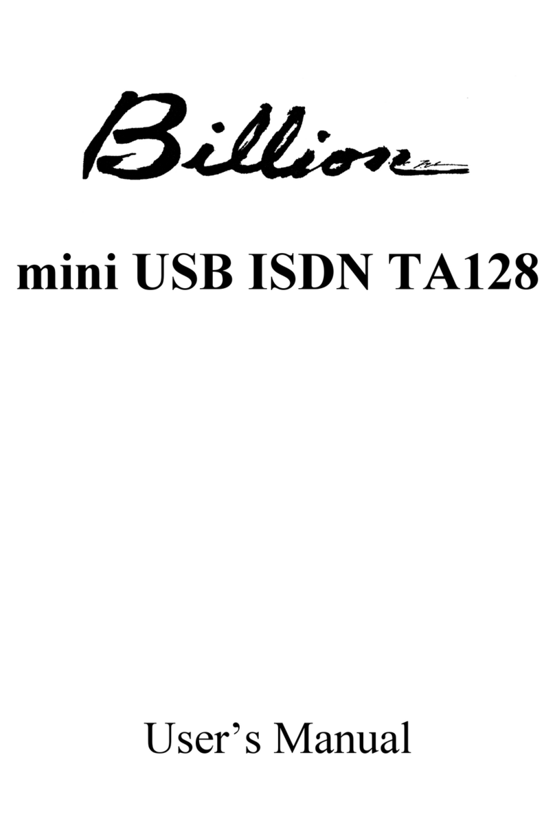 Billion USB ISDN TA128 USBTAQG User manual
