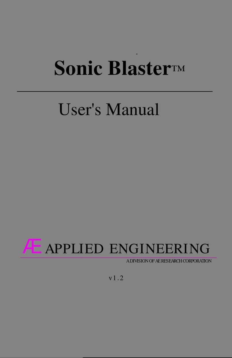 Applied Engineering Sonic Blaster User manual Applied Engineering Sonic Blaster User manual