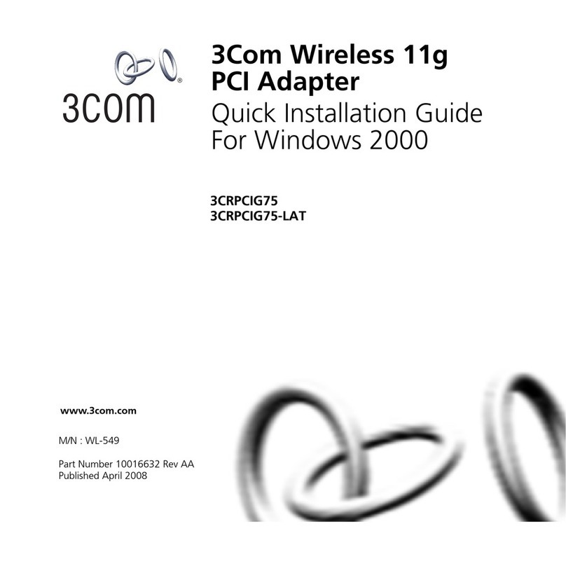 3Com 3CRPCIG75 User manual