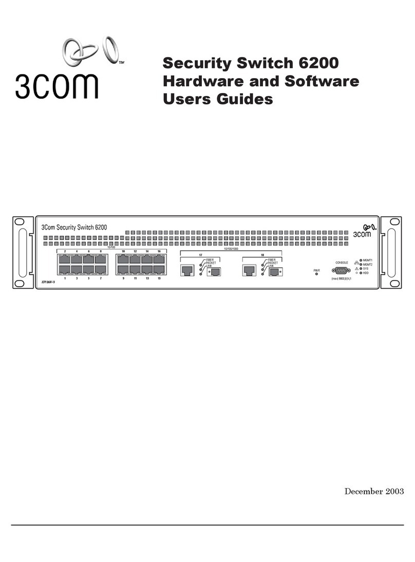 3Com Security Switch 6200 Mounting instructions