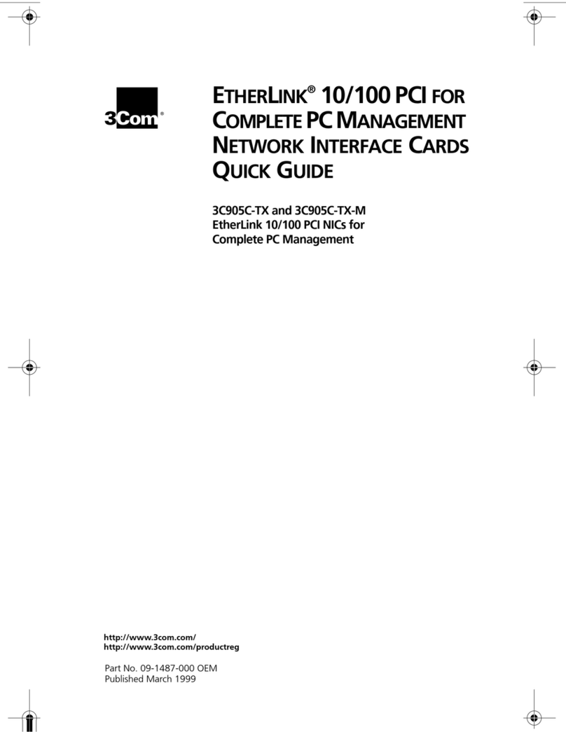 3Com Etherlink 100 PCI User manual